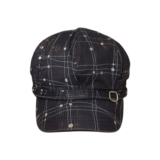 Polka dot with line pattern hat