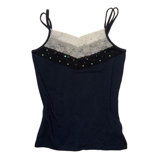Navy lace layered cami