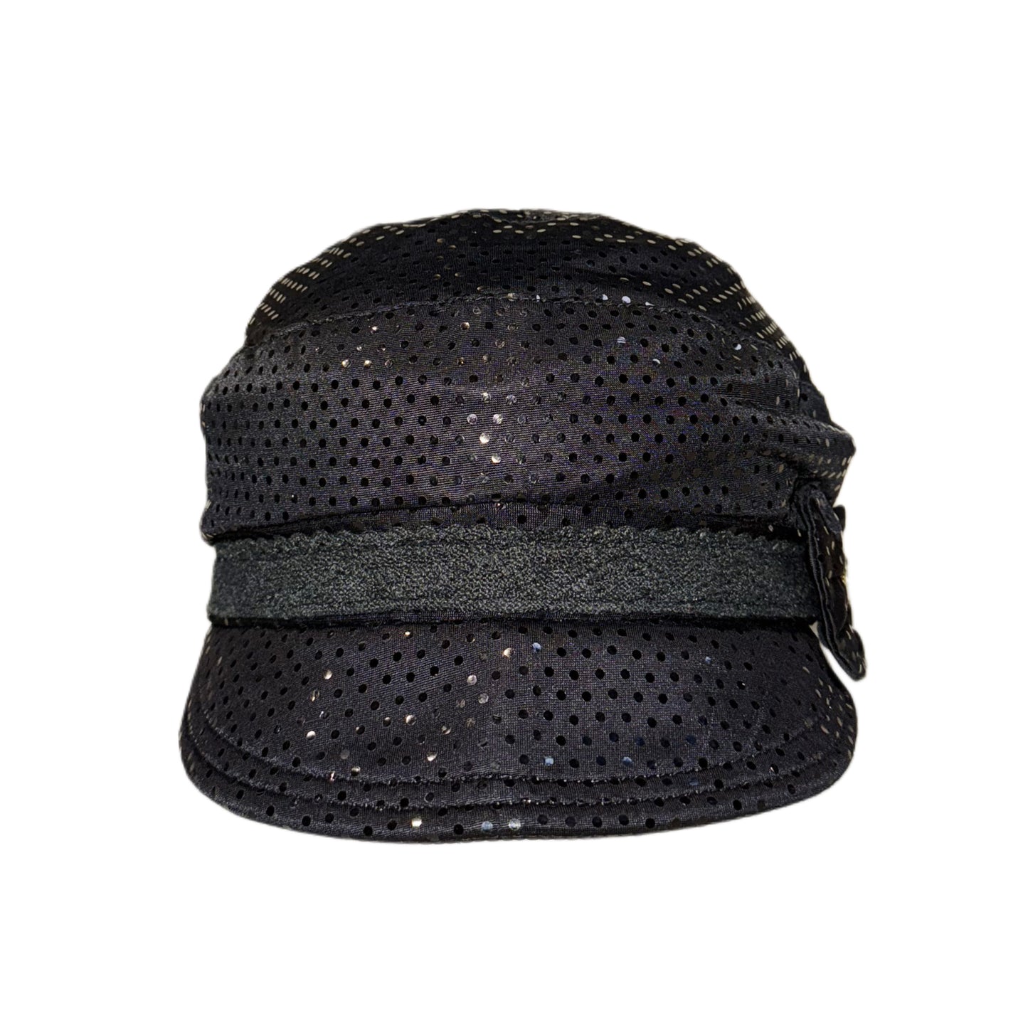 Black polka dot hat