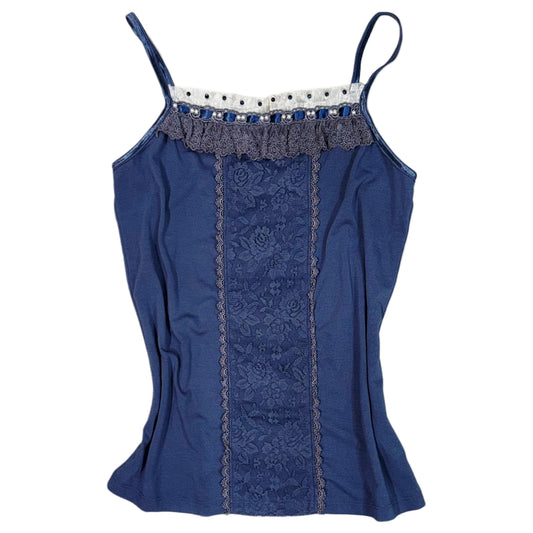 Axes navy lace cami