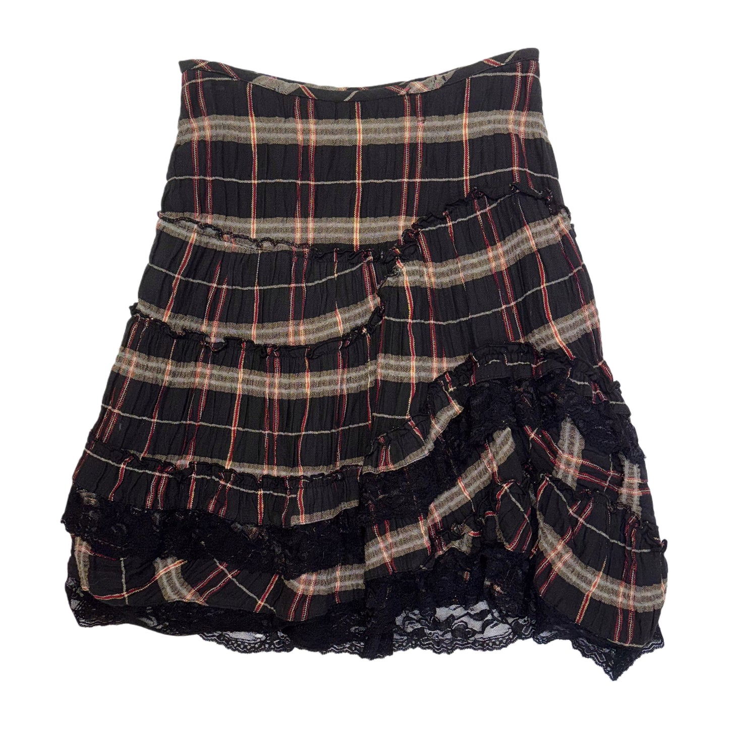 Tartan lace skirt