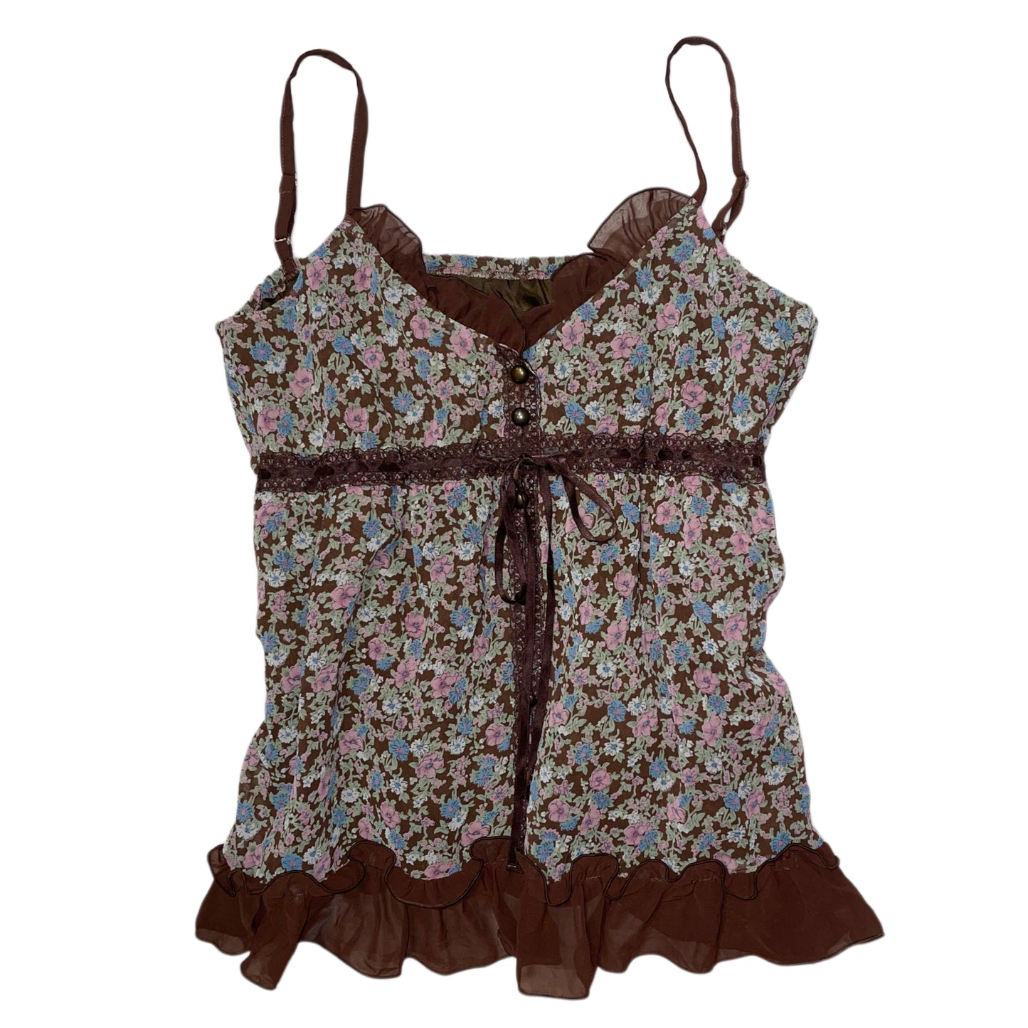Brown floral cami