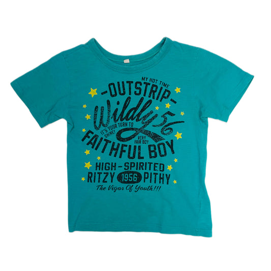 Teal graphic baby tee