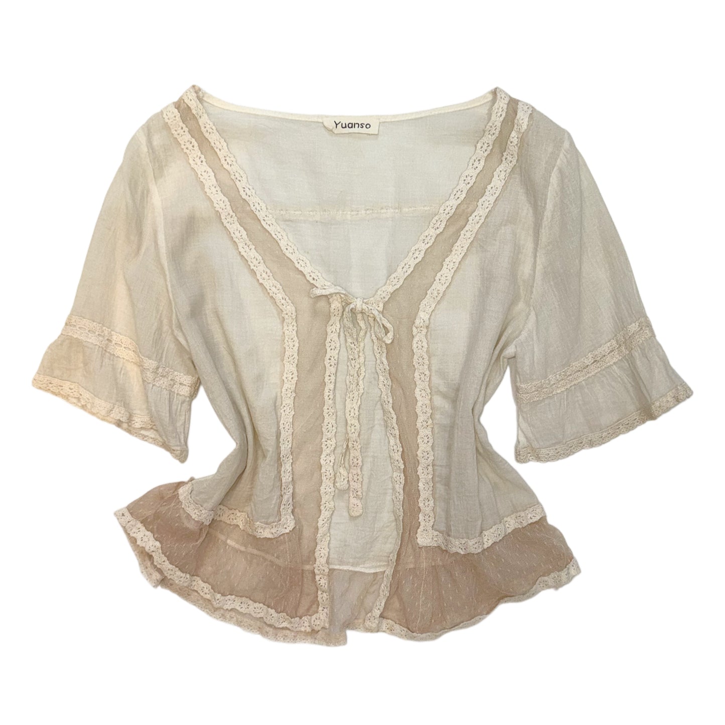Ivory cotton lace outer