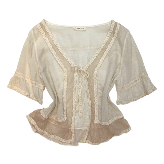 Ivory cotton lace outer