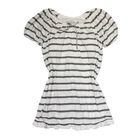 Grey striped long top