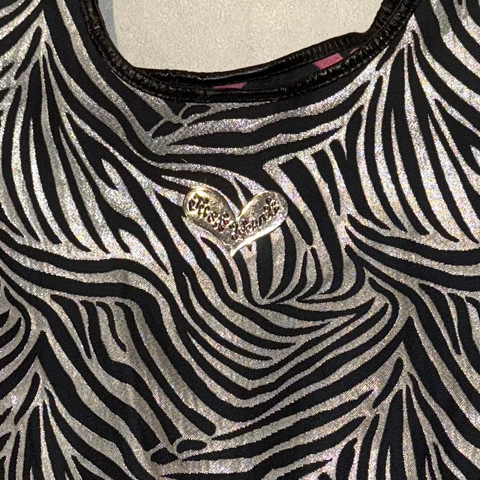 Thinkbee glittering heart zebra shoulder bag