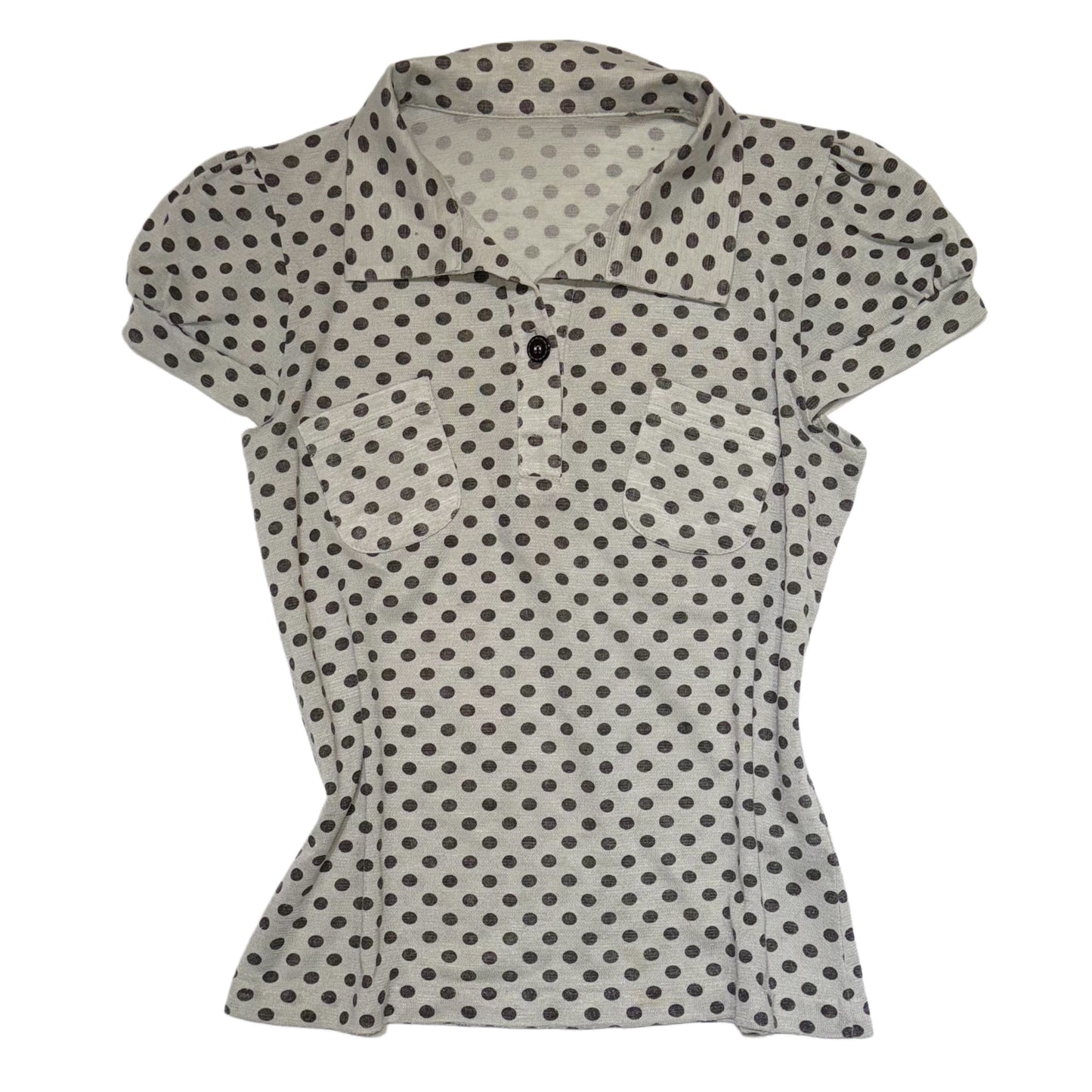 Polka dot mesh top