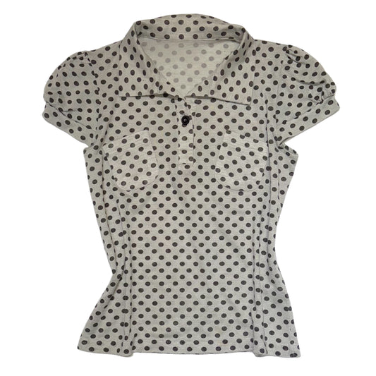 Polka dot mesh top