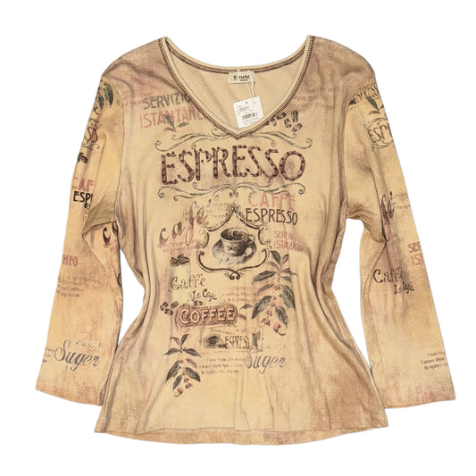 Espresso rhinestone long sleeve