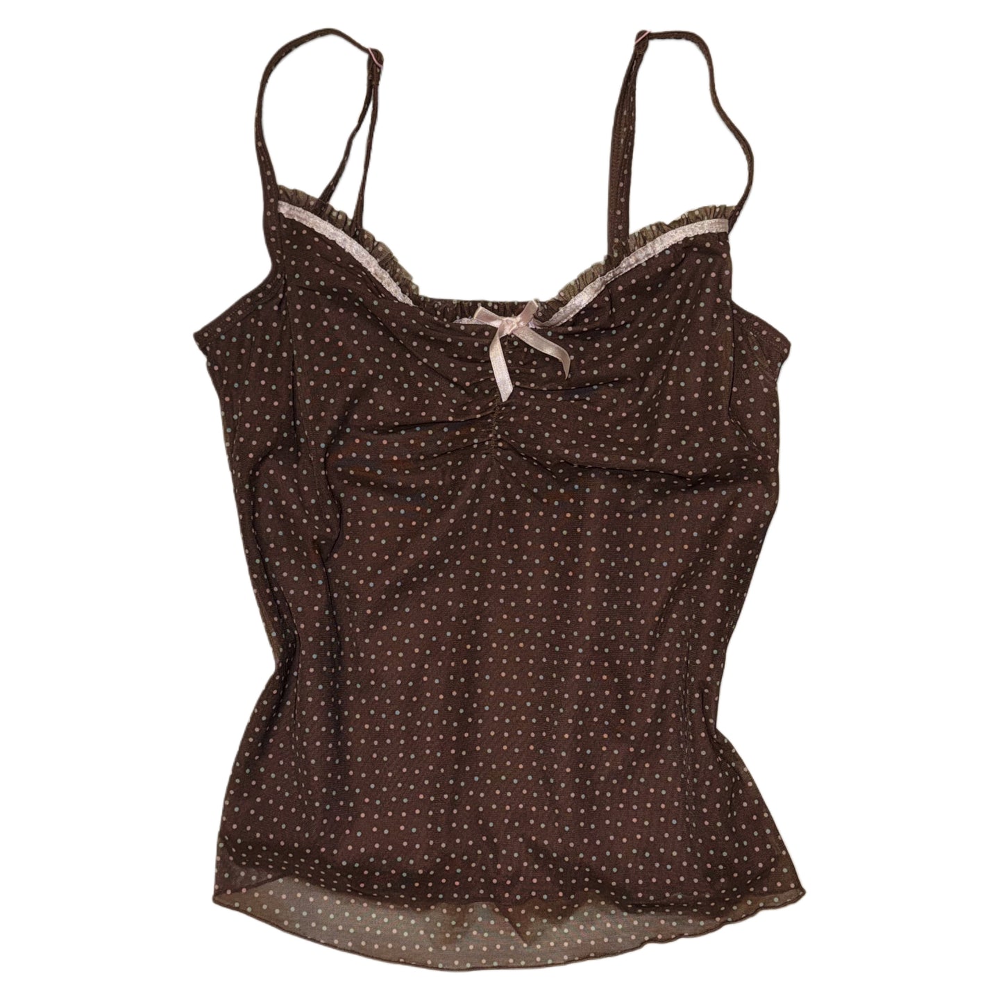Brown polka dot corset