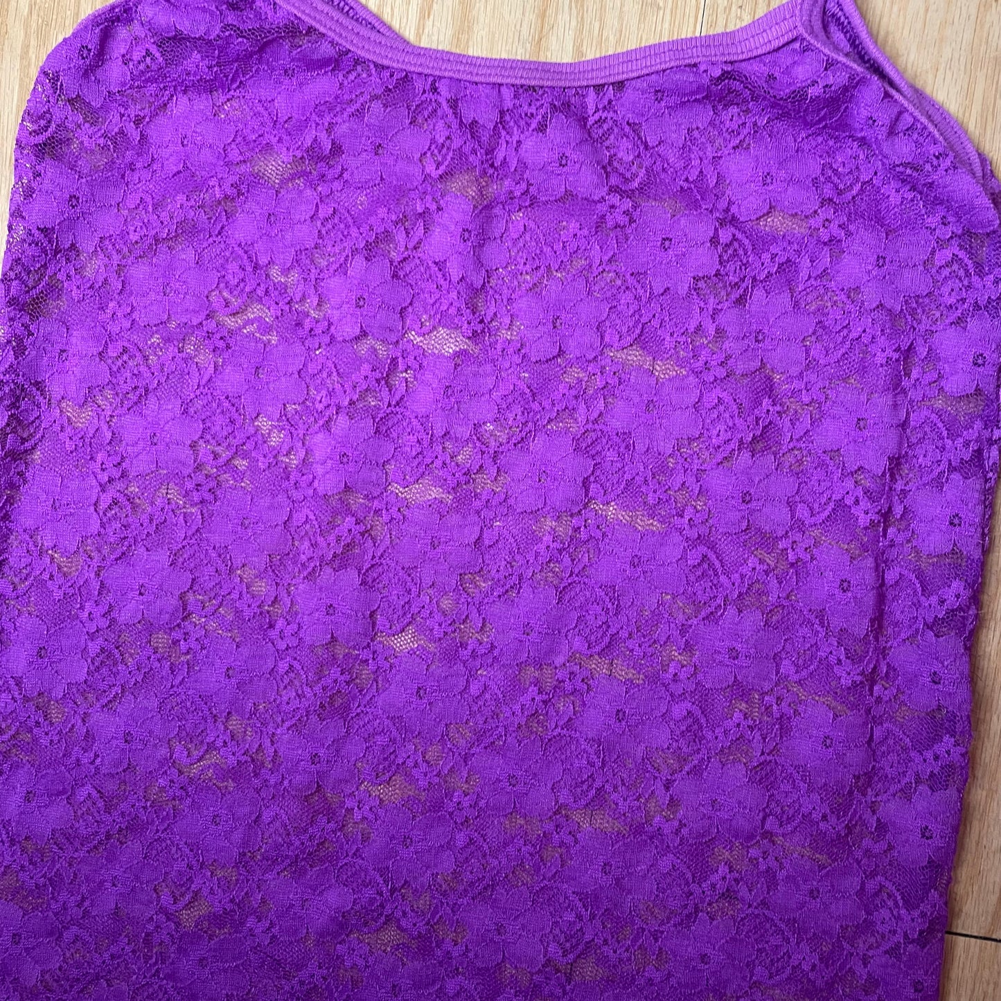 purple lace top