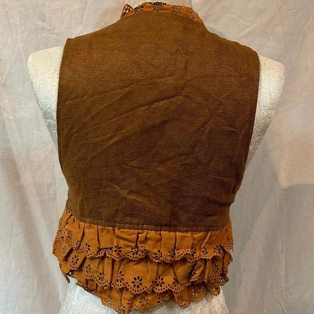 Tralala Brown suede lace vest