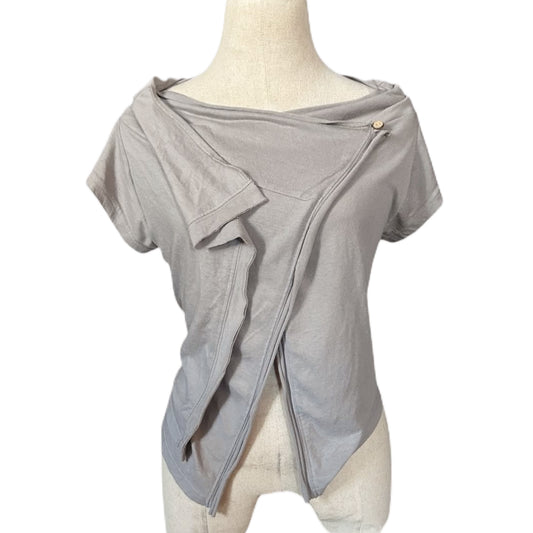 Asymmetrical wrap top with a unique design