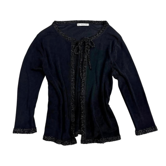 Black mesh shirt with glittering details