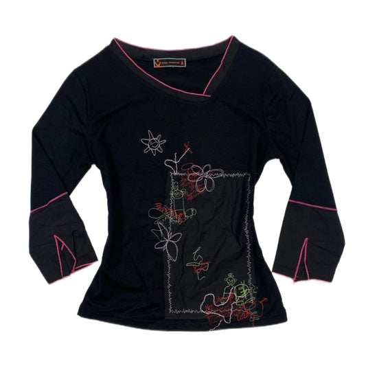 Cop Copine”kids drawing”black top