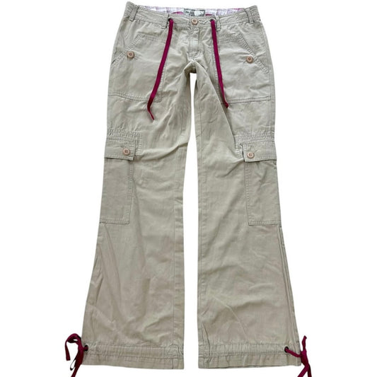 Beige low waist pants