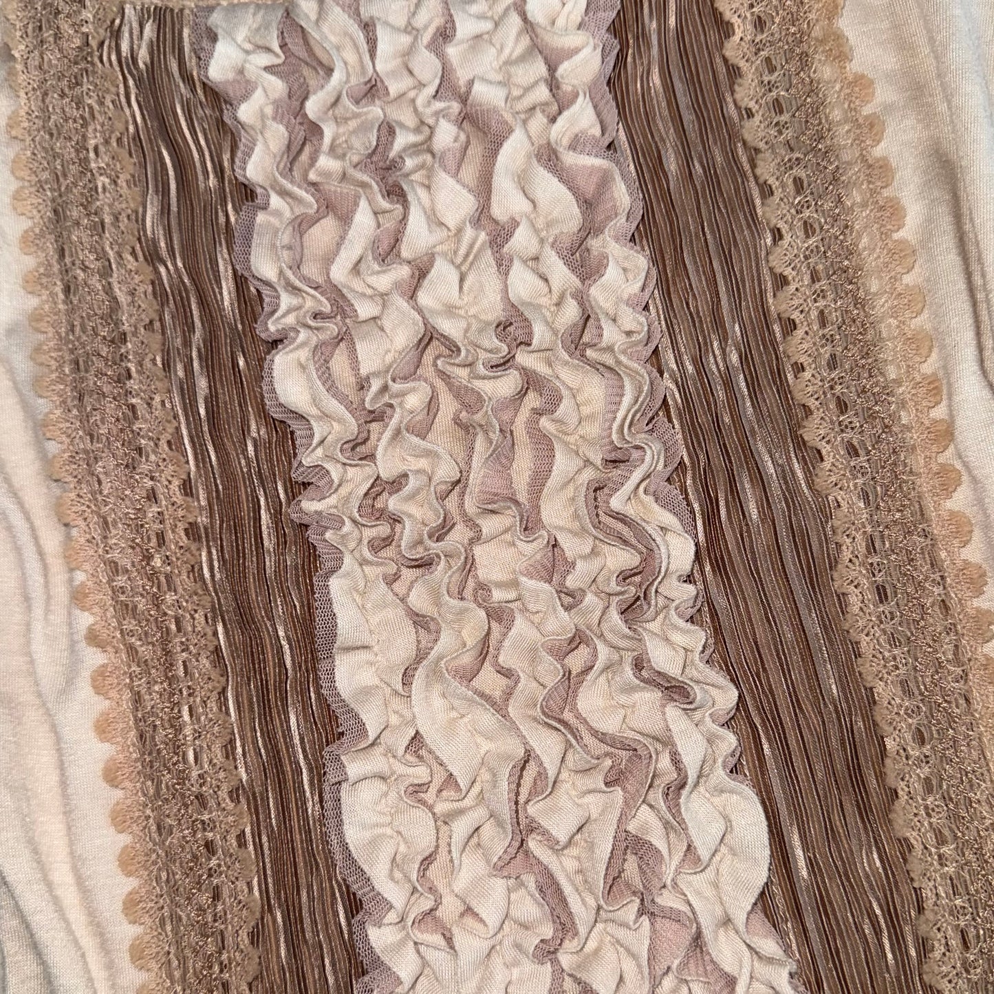 Ivory lace ruffle cami