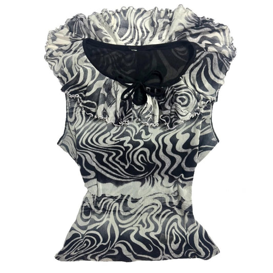 Wave pattern mesh top