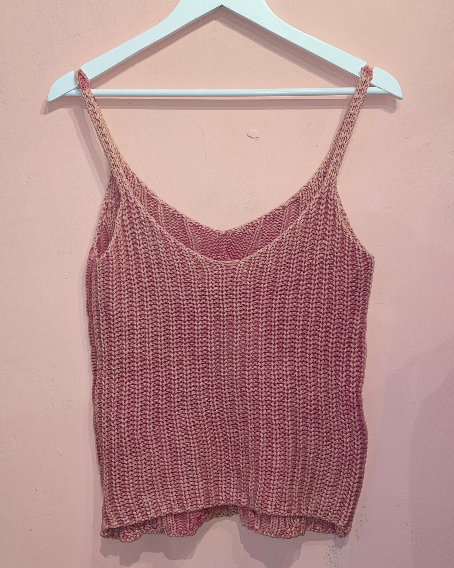 90s dirty pink knit tank top