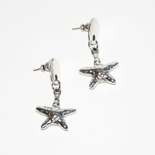 925 sliver starfish earrings