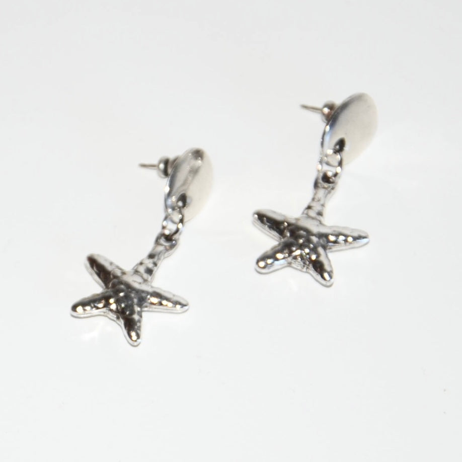 925 sliver starfish earrings