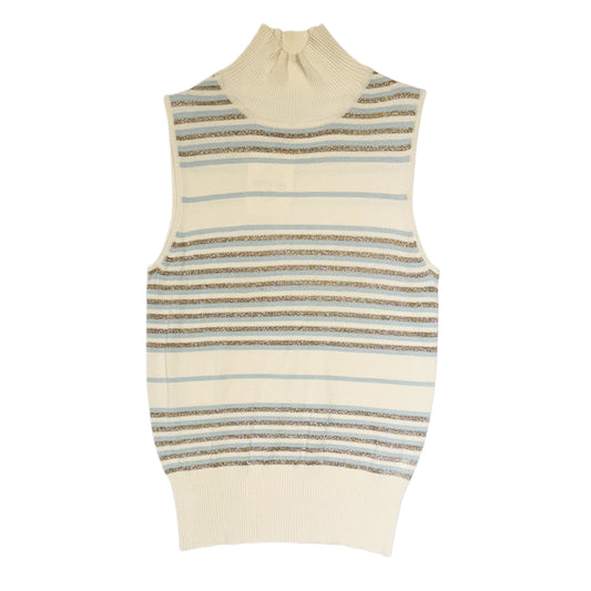 Ivory baby blue strips top