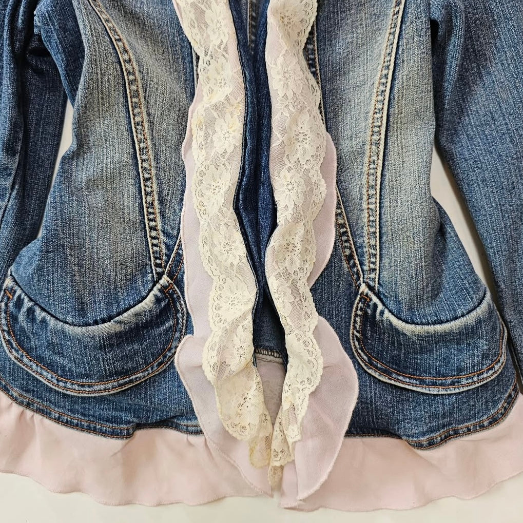 lacy denim jacket