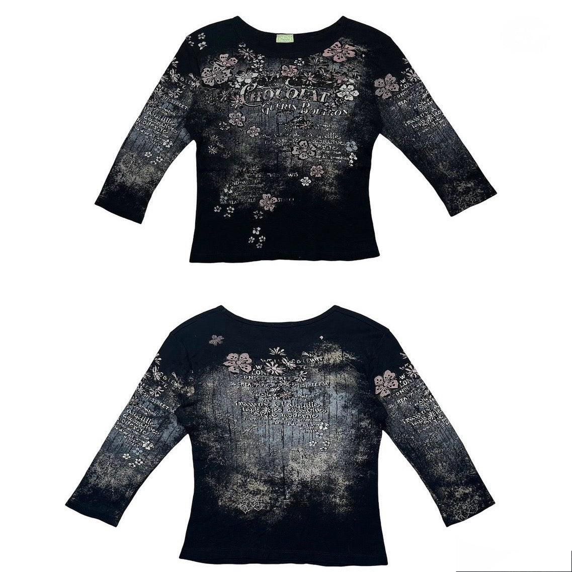 Fornia rhinestone black long sleeve