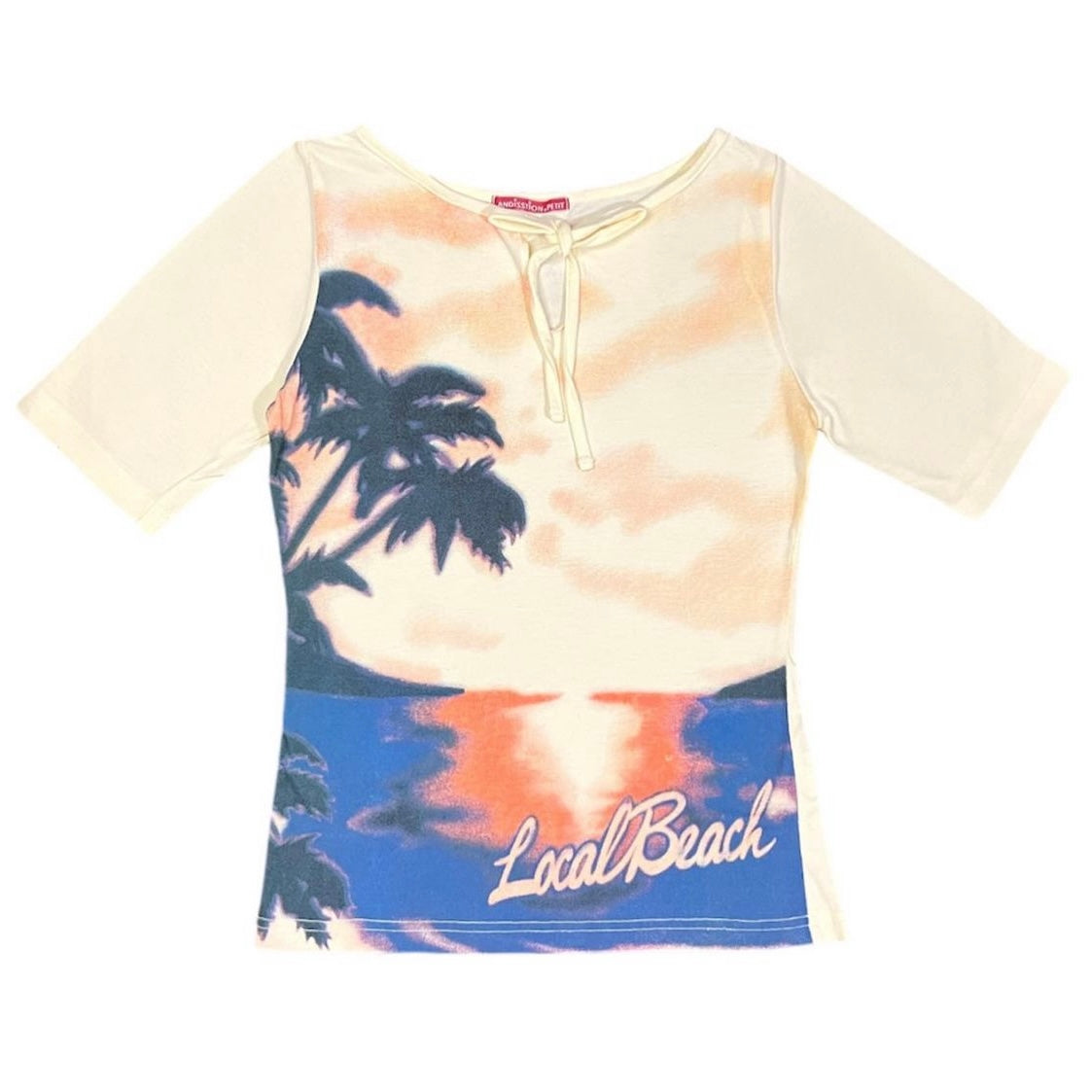 Beach sunset ribbon top