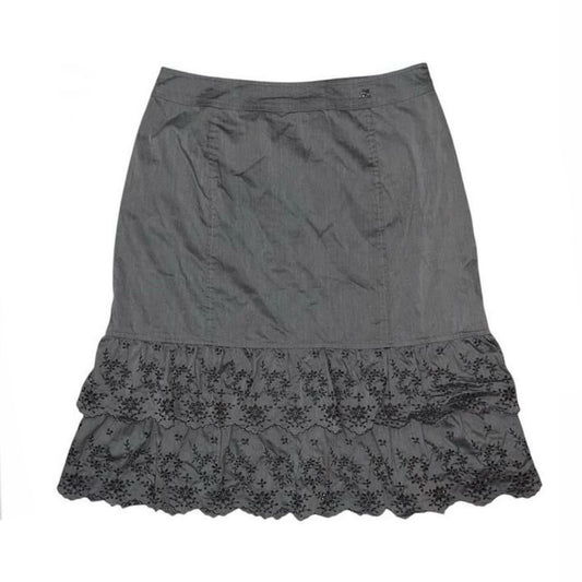 Courregess grey lace skirt