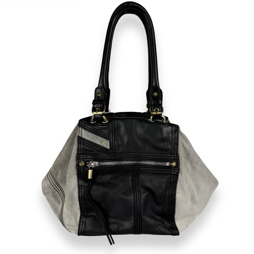 Diesel denim leather bag