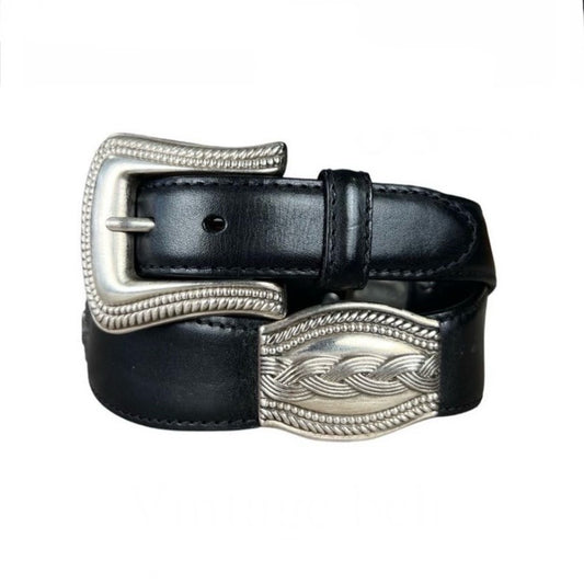 Fossil leather belt