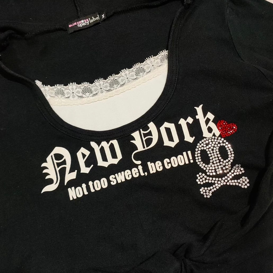 New York"Not too sweet,be cool!" lace layered hoodies