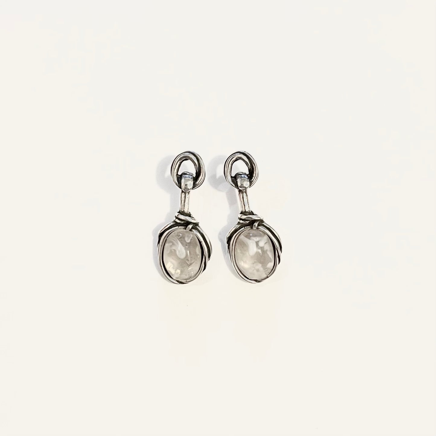 cat eyes crystal earrings