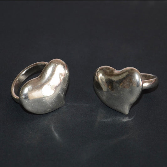 silver heart ring