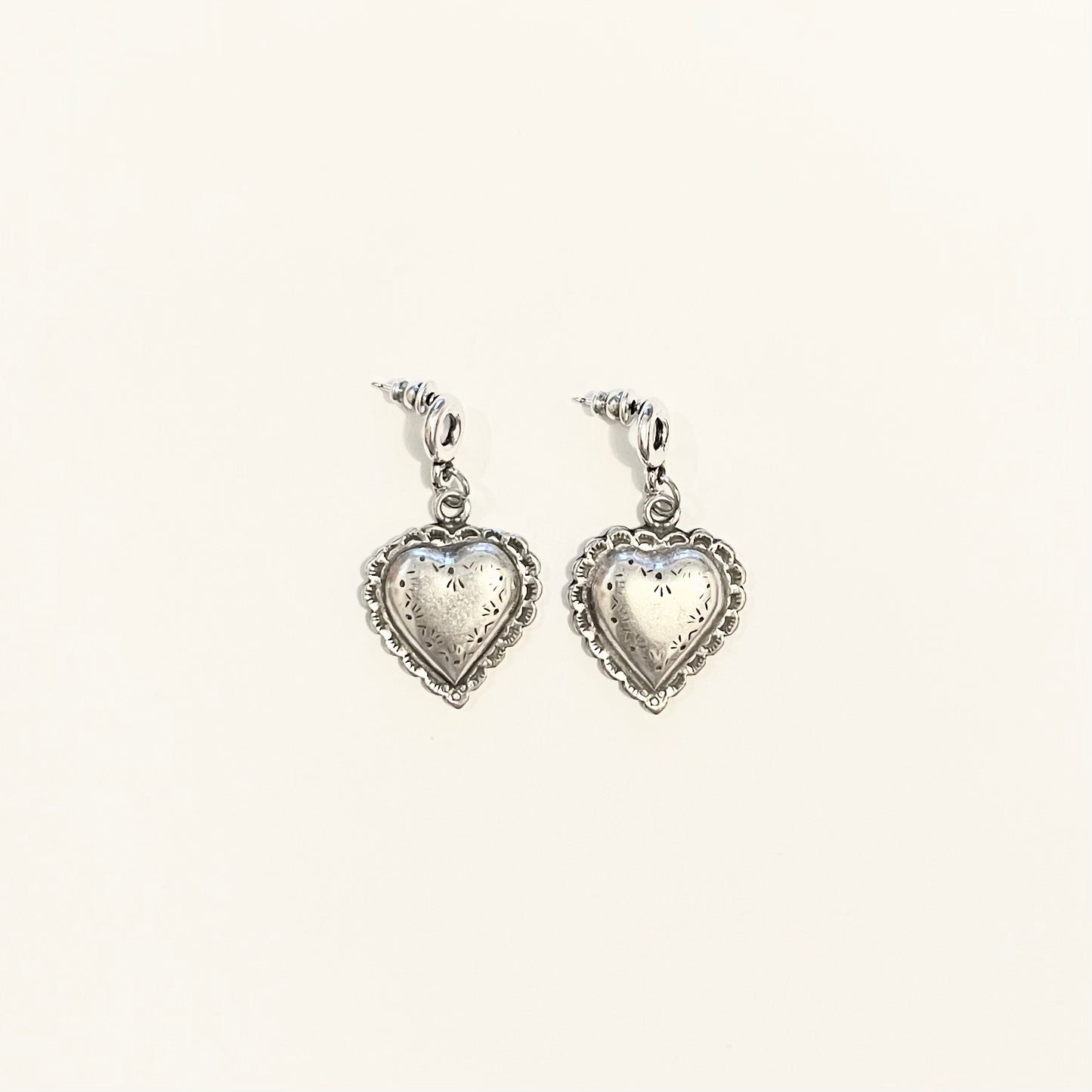 Vintage heart earrings