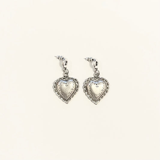 Vintage heart earrings